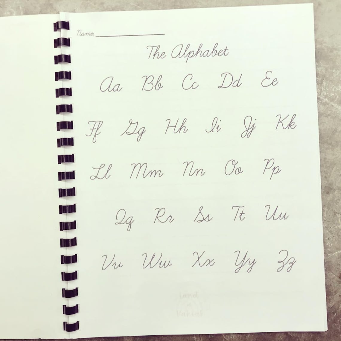 The Alphabet: D'nealin Cursive Handwriting Practice - Etsy