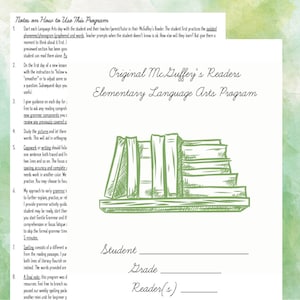 Language Arts 1st-6th Plan: Original McGuffey&#39;s Readers Based (Color & BW Versions)