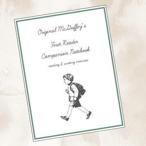 Cuaderno complementario original de McGuffey's First Reader: ejercicios de lectura y escritura