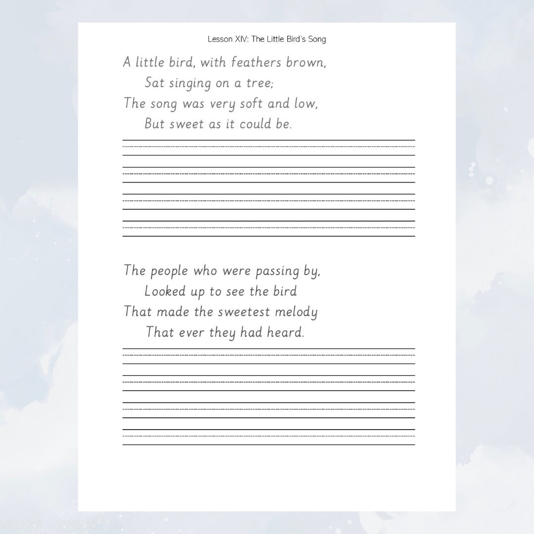 Mcguffey's 3rd Reader: D'nealian Print Copywork - Etsy