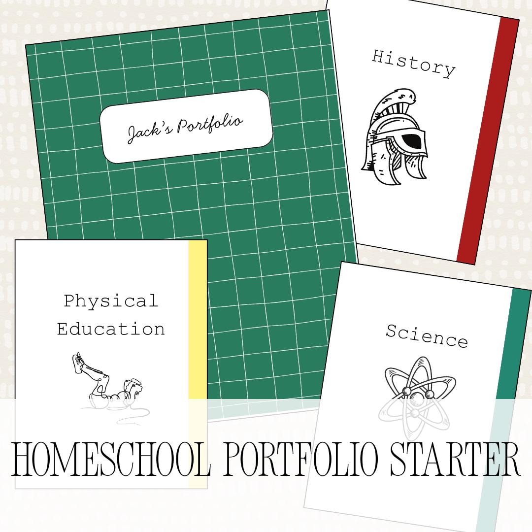 Homeschool Portfolio Starter Kit - Etsy