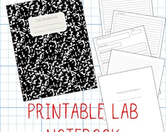 Cuaderno de informes de laboratorio imprimible