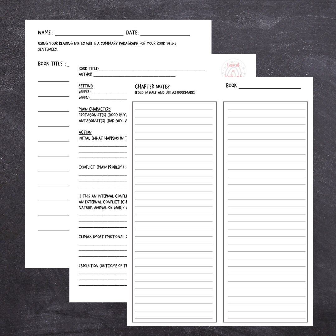 Book Notes & Summary Guide - Etsy
