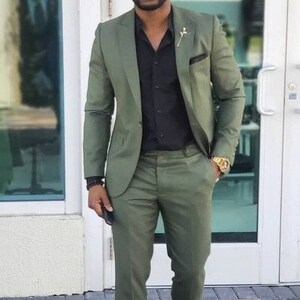 Moss green suit Etsy M xico
