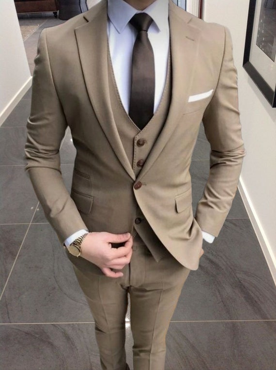 Coat Pant Men Suit Prom Tuxedo Slim Fit 3 Piece Groom Wedding Suits For Men