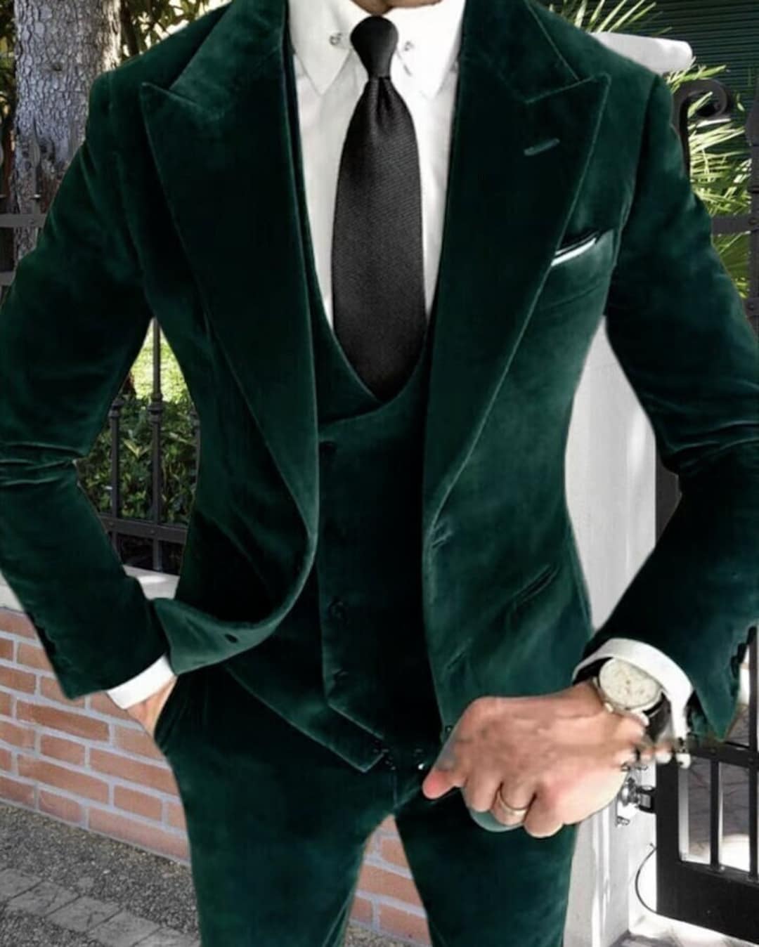 Men Dark Green Suits Men Green Wedding Suit 3piece Green Etsy — free download