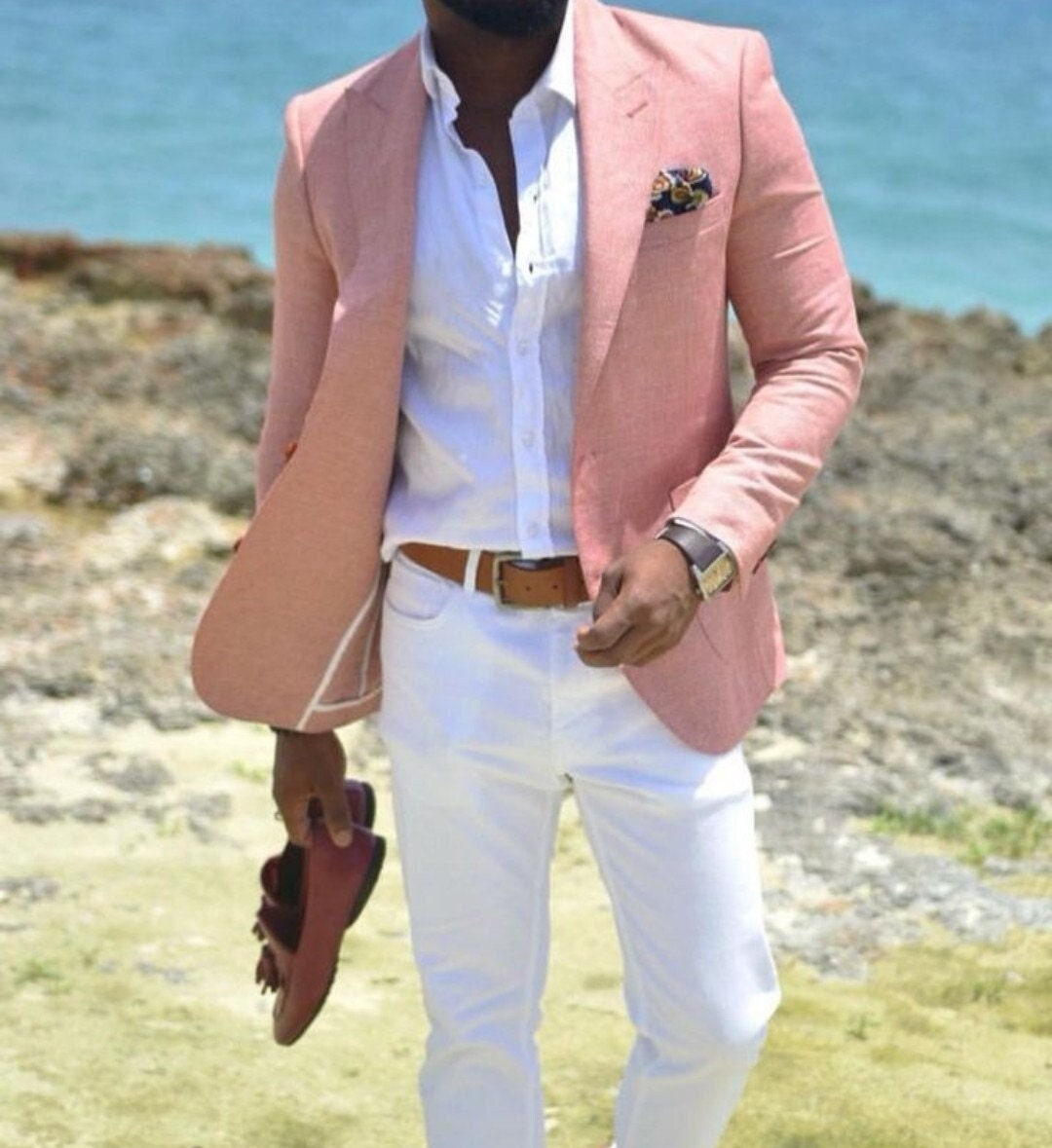 Hot pink hot sale mens blazer