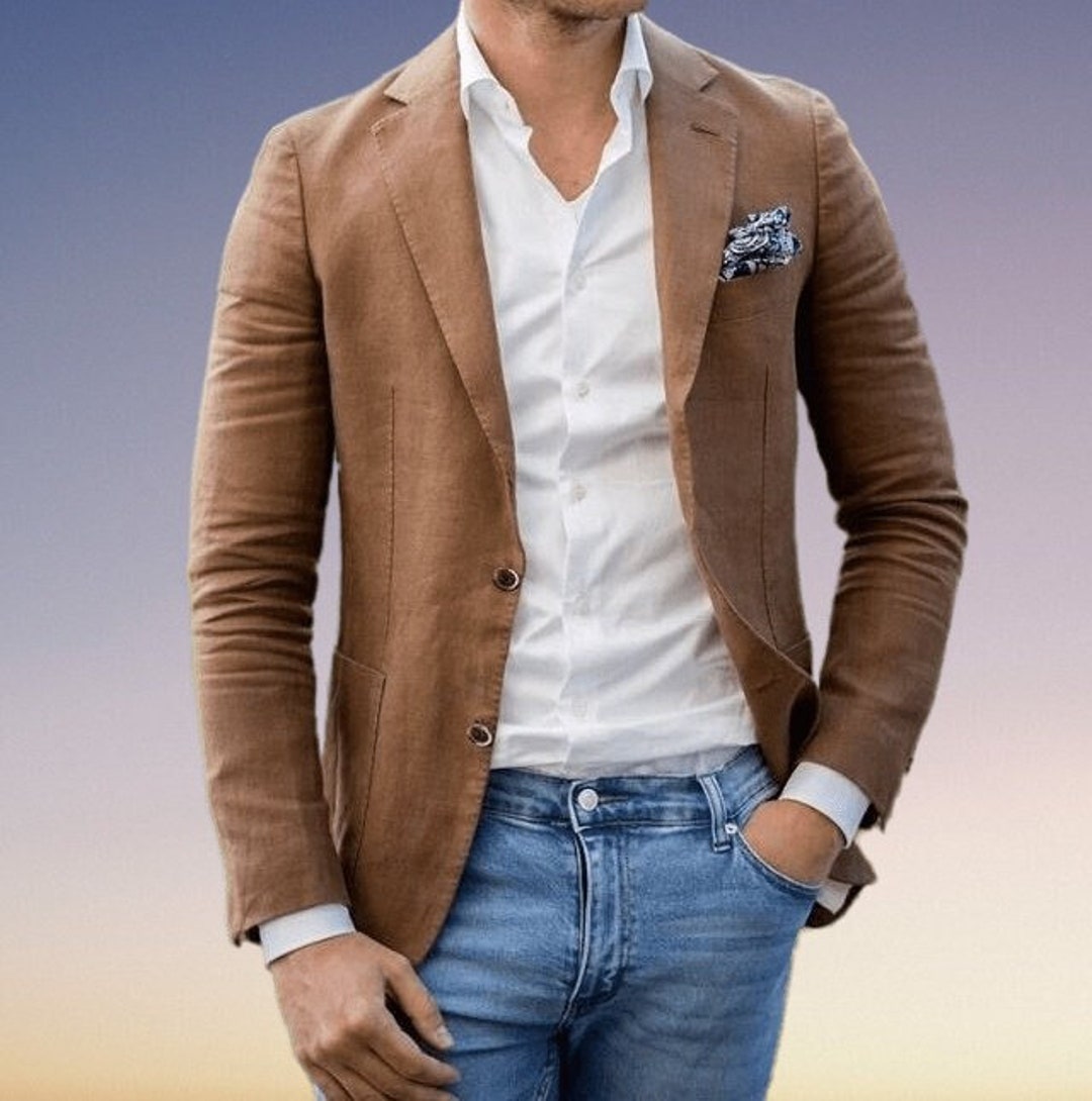 Mens linen blazer sale cheap