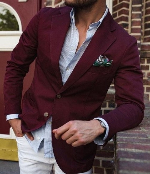 Mens burgundy sports clearance jacket