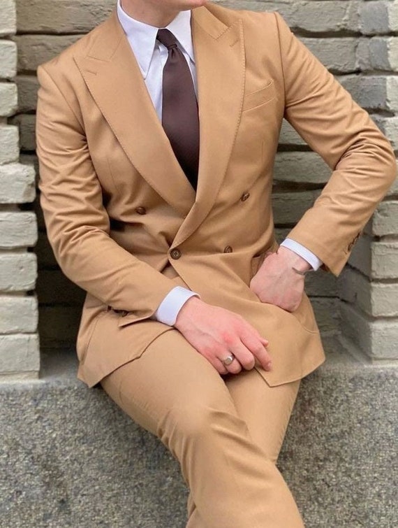 Brown Elegant Suits For Men Wedding Formal Wear Custom Made New Arrival  Slim Style Two Pieces (jacket+pants) Terno Masculino - Suits - AliExpress