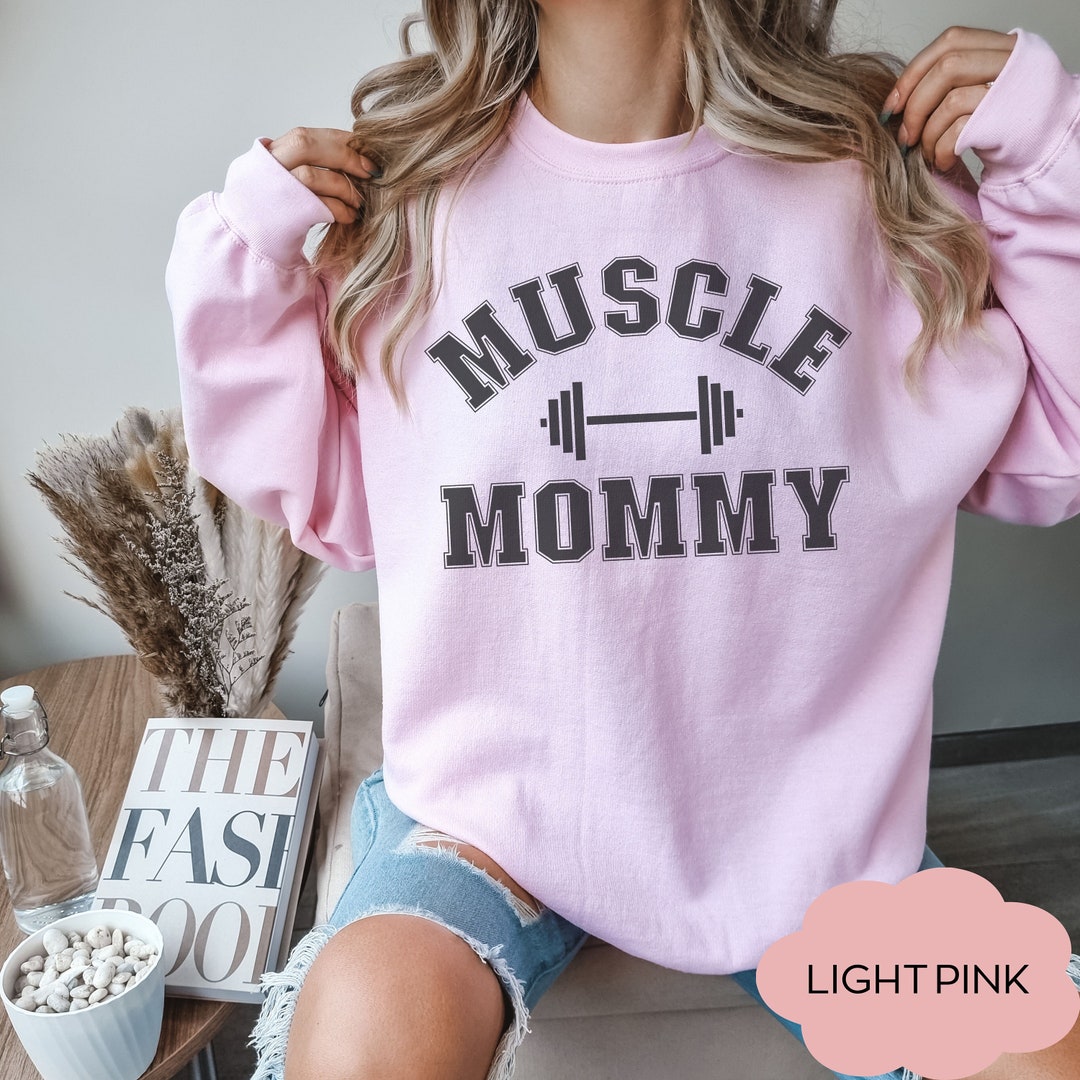 Gym Mom Shirt, Muscle Mommy Shirt, Fit Mom Crew Neck, I Work Out Shirt