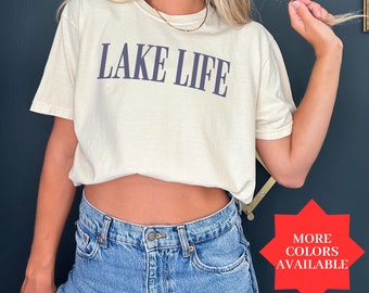 Lake Life Shirt, Lake Lover Gift, Great Lakes Tee, Life is Better at the Lake, Gift For Her, boxy oversized shirt, Great Lakes shirt