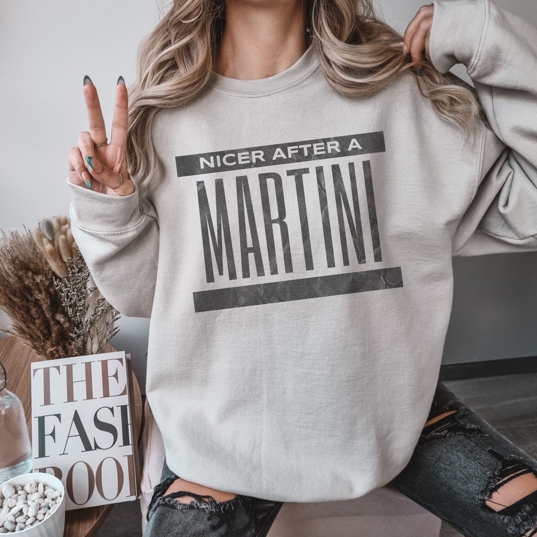 Martini Sweatshirt, Dirty Martini Lover Gift, Martini Olives, Cocktail ...