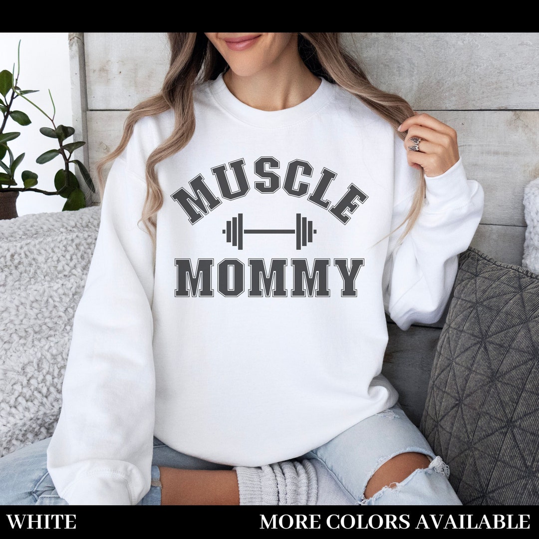 Gym Mom Shirt, Muscle Mommy Shirt, Fit Mom Crew Neck, I Work Out Shirt