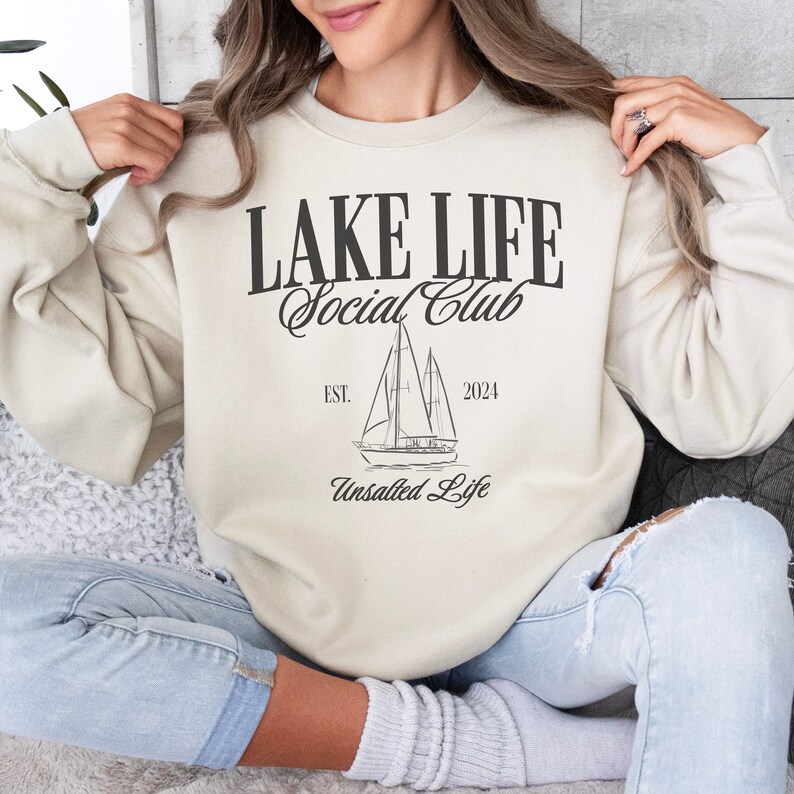 Lake Life Sweatshirt, Lake Life , Michigan Gift, Social Club, Lake
