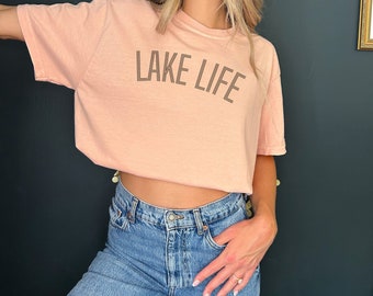 Lake Life Shirt, Lake Lover Gift, Great Lakes Tee, Life is Better at the Lake, Gift For Her, boxy oversized shirt, Great Lakes shirt