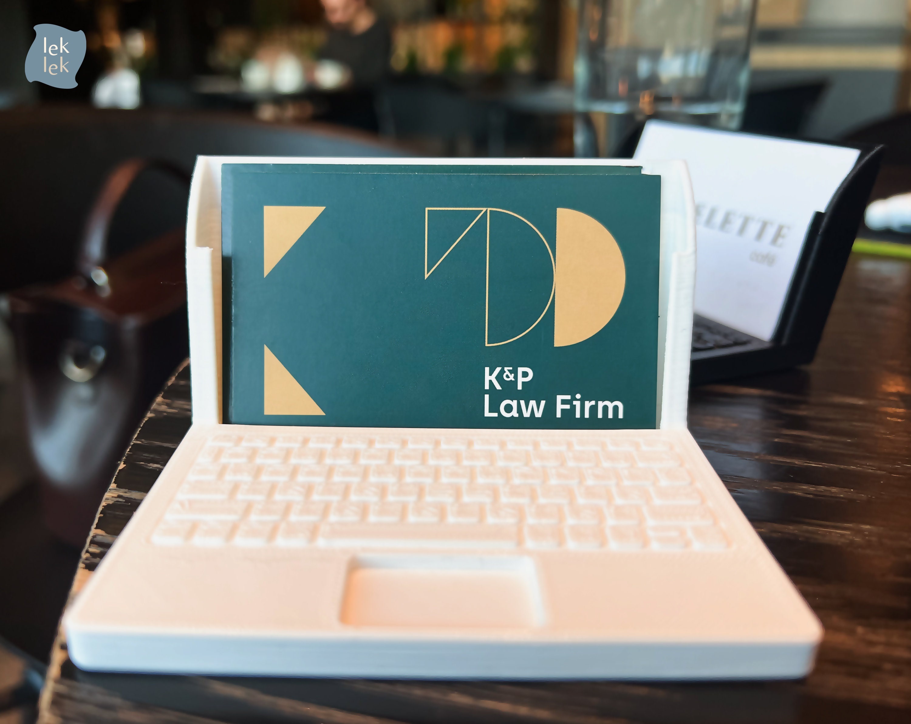 It business card holder for Desk, Software Developer Gift Business Card Case, Desk accessory, Mini Laptop funny card stand, Programmer Gift