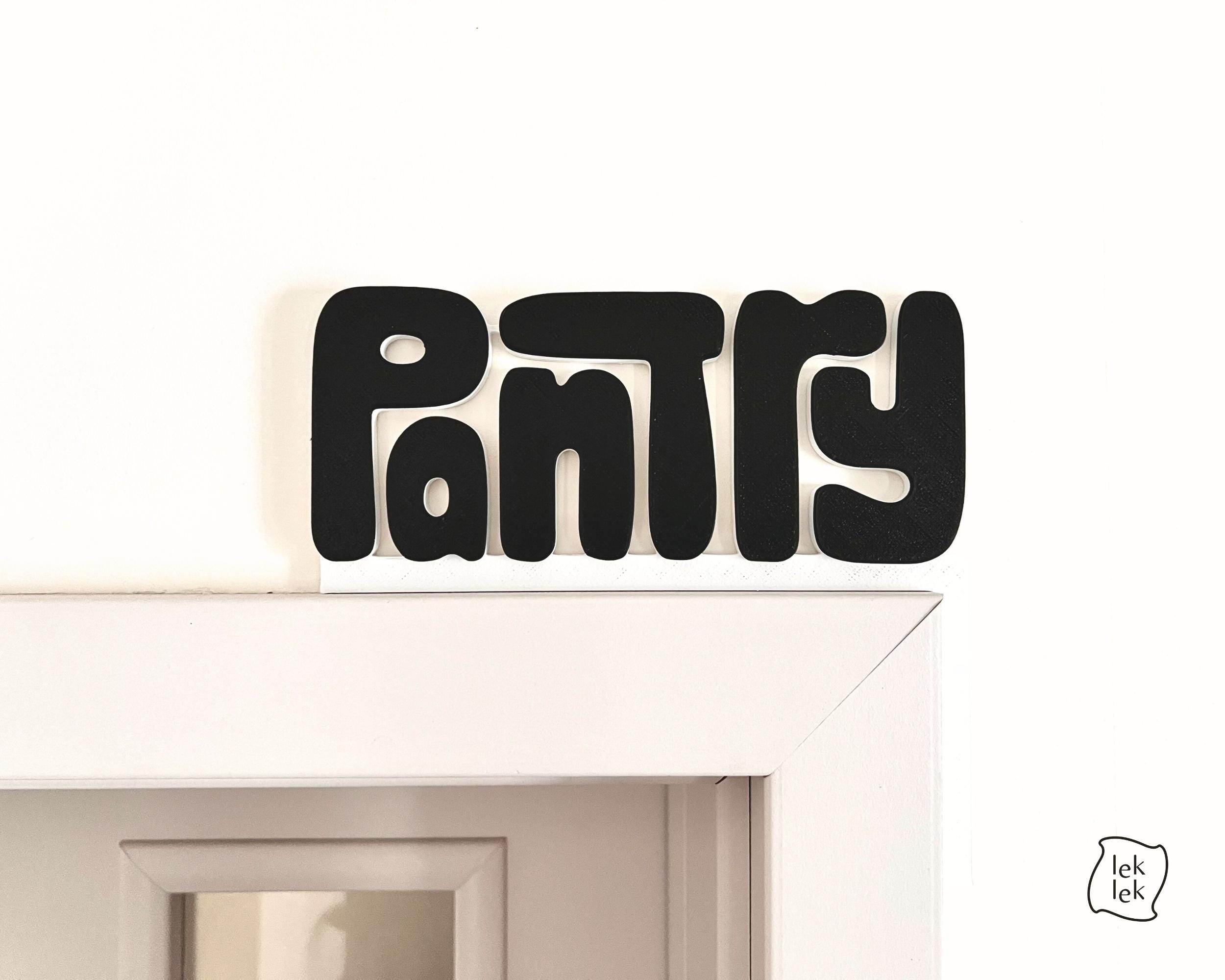 Pantry Door Sign, Stylish Pantry Room Door Topper, Modern Over the Door ...