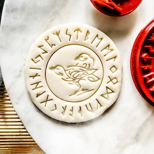 Hugin and Munin Cookie Cutter Odin&#39;s Raven, Norse Mythology, Runes Stamp Scandinavian, Pagan Symbol, Norse Viking Runes and Symbol, Biscuits