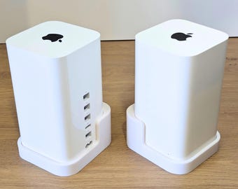Wall Mount for Apple AirPort Extreme | AirPort Time Capsule, White WiFi Router Holder, 3d Printed Stand Mounting System, Simple Installation