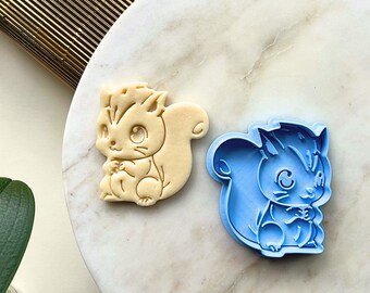Cute Squirrel Cookie Cutter, Squirrel-Shaped Pastry Cutter, Forest Cupcakes garden theme, Woodland Animal, Biscuit cutters for kids birthday