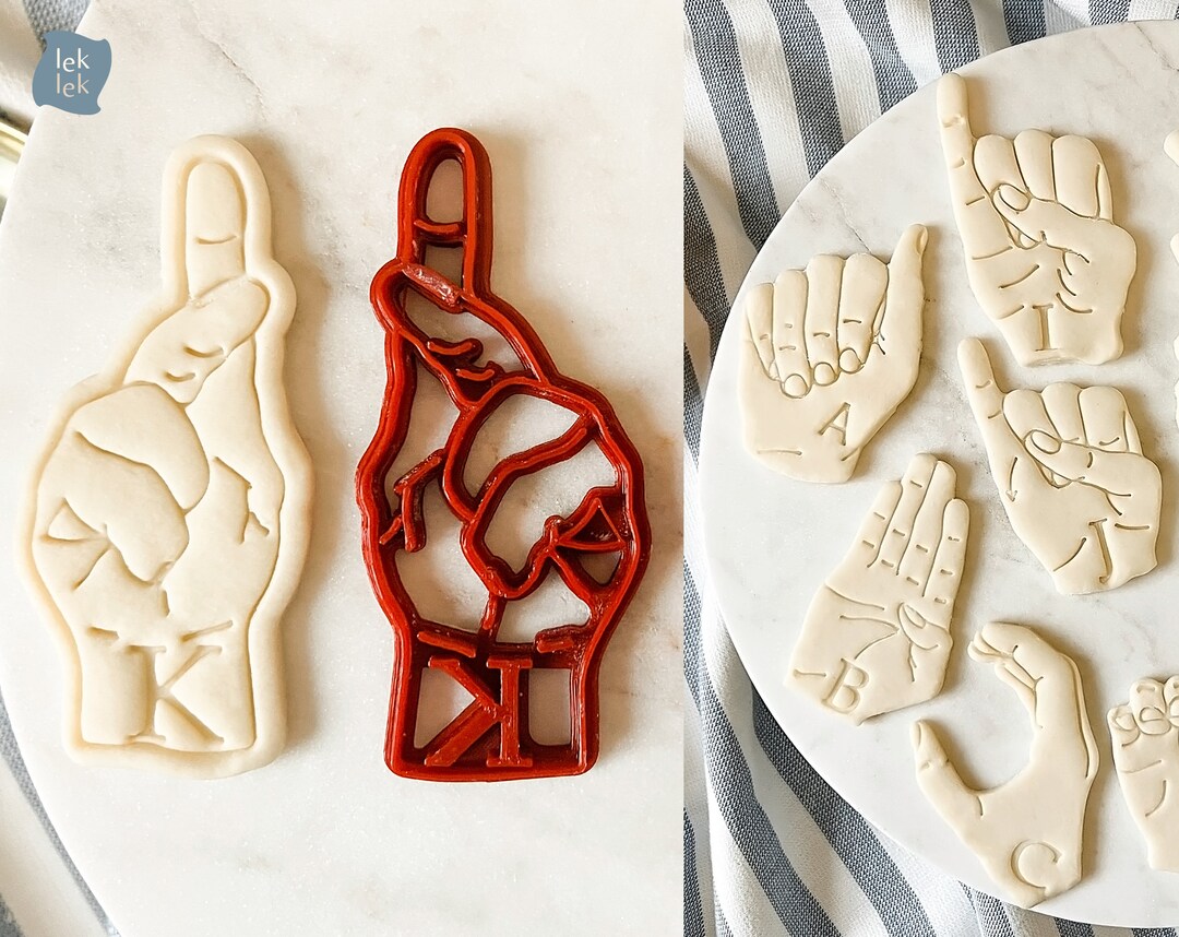 Asl Cookie Cutter Custom Sign Language Hand Gesture Deaf / Hard of ...