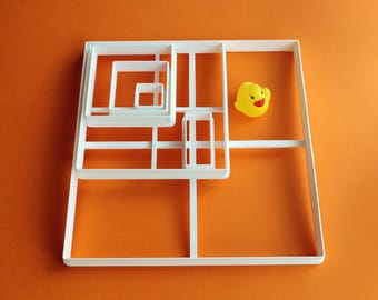 Golden Ratio Tile Cutter Set | Fibonacci Pottery Template for Clay & Ceramic | Geometric Square Mold Stencil 3D Printed Tool for Tile Making