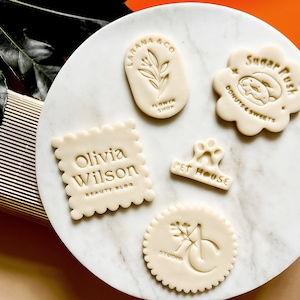 Cortador de galletas con logotipo personalizado, cortador de galletas personalizado con su logotipo, sello de galletas personalizado, diseño de logotipo personalizado imagen 4