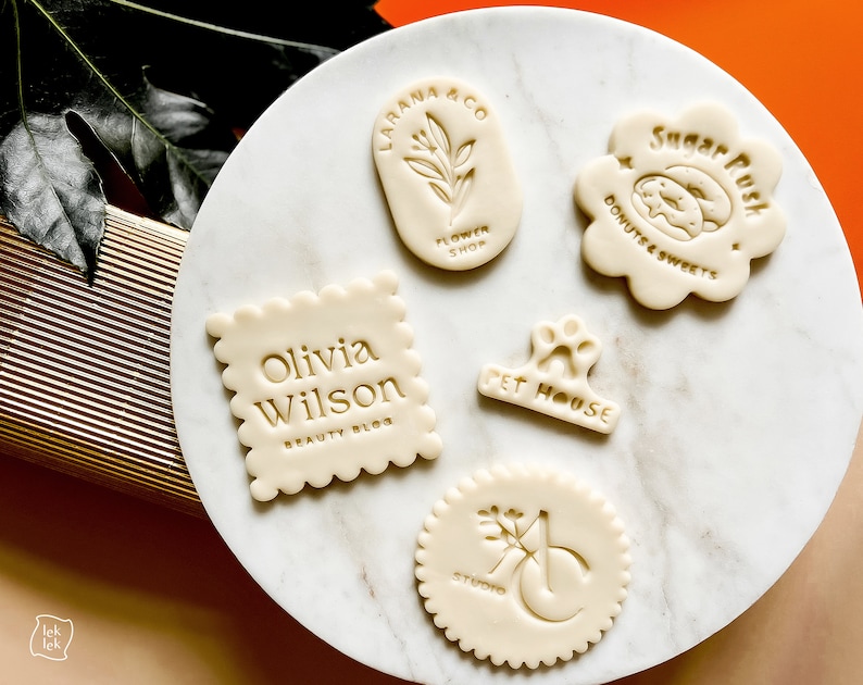 Cortador de galletas con logotipo personalizado, cortador de galletas personalizado con su logotipo, sello de galletas personalizado, diseño de logotipo personalizado imagen 4