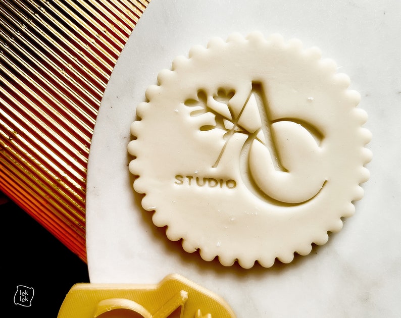 Cortador de galletas con logotipo personalizado, cortador de galletas personalizado con su logotipo, sello de galletas personalizado, diseño de logotipo personalizado imagen 7