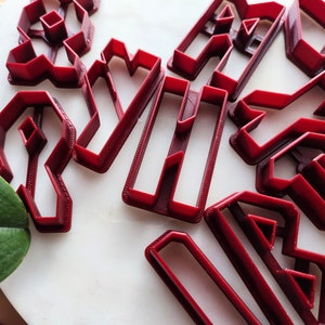Runic Alphabet Cookie Cutter Elder Futhark, Older Futhark Viking Runes Font, Futhark alphabet, Runic Stamp Biscuit, Cupcake, Pottery, Clay