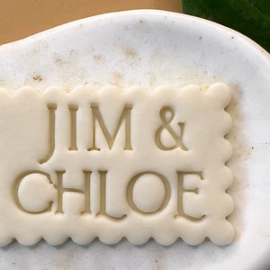 Benutzerdefinierte Hochzeit Cookie Cutter, personalisierte Hochzeitsnamen, Cookie Cutter