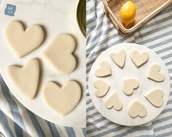 Heart cookie cutter set of 9 symmetric heart fondant cutter, Cookie and clay cutter bundle, Cute deep, Aesthetics skinny, Classic love heart