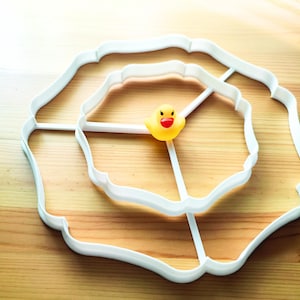 Aardewerksjabloon, kleisnijder voor aardewerk, keramische platenvorm, bloemensjabloonsnijder voor aardewerk, grote aardewerkvormsnijder