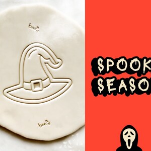 Witch Hat Cookie Cutter, Stamp Cutter for Halloween, Witchy accessories, Halloween Biscuit Cutter, Halloween Cookie, Spooky Season Embosser