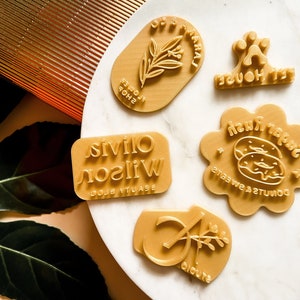 Cortador de galletas con logotipo personalizado, cortador de galletas personalizado con su logotipo, sello de galletas personalizado, diseño de logotipo personalizado imagen 2