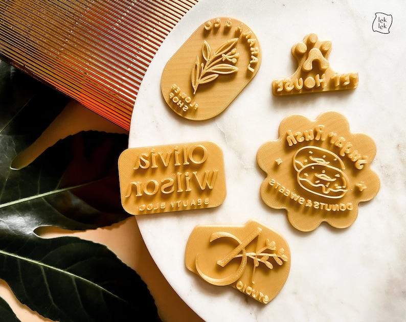 Cortador de galletas con logotipo personalizado, cortador de galletas personalizado con su logotipo, sello de galletas personalizado, diseño de logotipo personalizado imagen 2