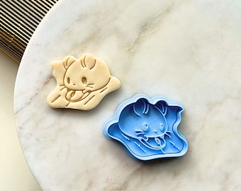 Computer Mouse Cookie Cutter with Mat, Cute Tech-Themed Baking Tool, Programmer Gift, Funny Fondant Stamp, IT Christmas Cookie Mold