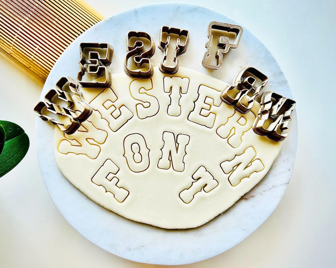 Western Alphabet Cookie Cutter Letters, Cowboy Font for Western Cowgirl ...