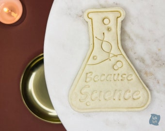 Because Science Cookie Cutter Conical Flask, Science gifts, Lab equipments cookies cutters Biscuits cutter, medicine cutter, chemistry gift