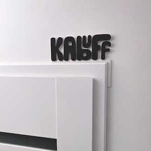 Schild Kabuff - Selbstklebendes Türschild, Dekoschild Dekoration Wanddeko Deko Türdeko Abstellraum Allstelllager, Individuelles Schild