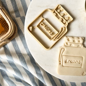 Glass Jars & Jam Jar Cookie Cutter / Autumn Cookie stamp, Dream Cookie Cutter