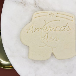 Cortador de galletas divertido, sello de galleta de culo de América, regalo divertido para novio, cortador de galletas de EE. UU. para regalo de esposo, divertida galleta del 4 de julio para adultos