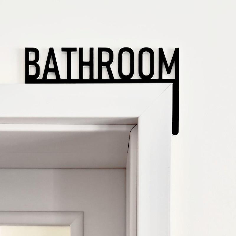Bathroom Door Sign - Etsy