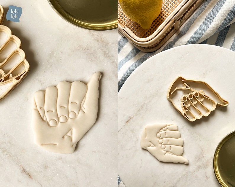 Asl Cookie Cutter Custom Sign Language Hand Gesture Deaf / Etsy