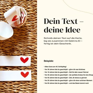 Geldgeschenk 40. Geburtstag Frau, Mann / Personalisiertes Geldverpackung zum 40 Geburtstag für Frauen - Männer, Kreative Originell Verpacken immagine 8