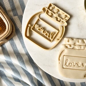 Jam jar cookie cutter love jar cutter