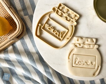 Jam jar cookie cutter love jar cutter