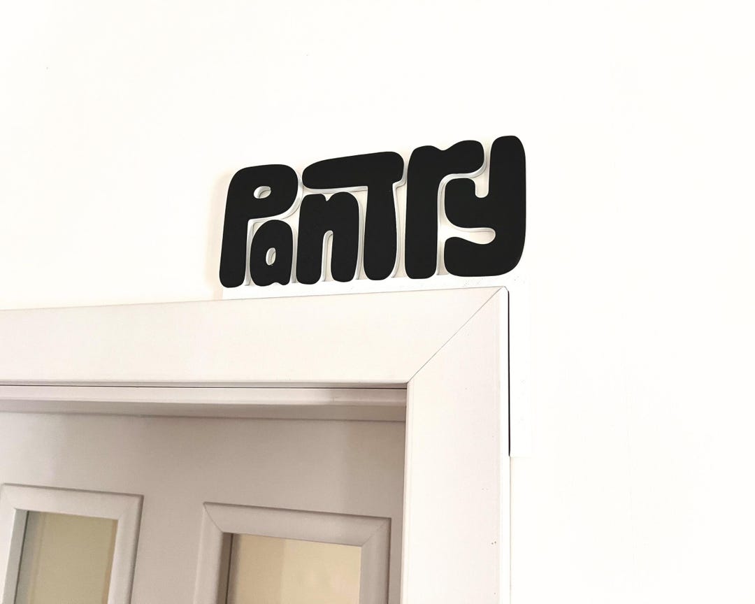 Pantry Door Sign, Stylish Pantry Room Door Topper, Modern Over the Door ...