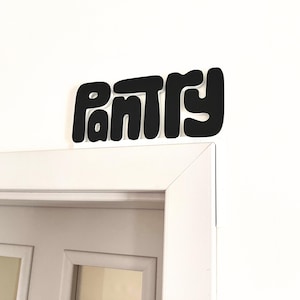 Pantry Door Sign, Stylish Pantry Room Door Topper, Modern Over the Door Pantry Letters Kitchen Wall Decor Plaque for Door, Airbnb Organizing
